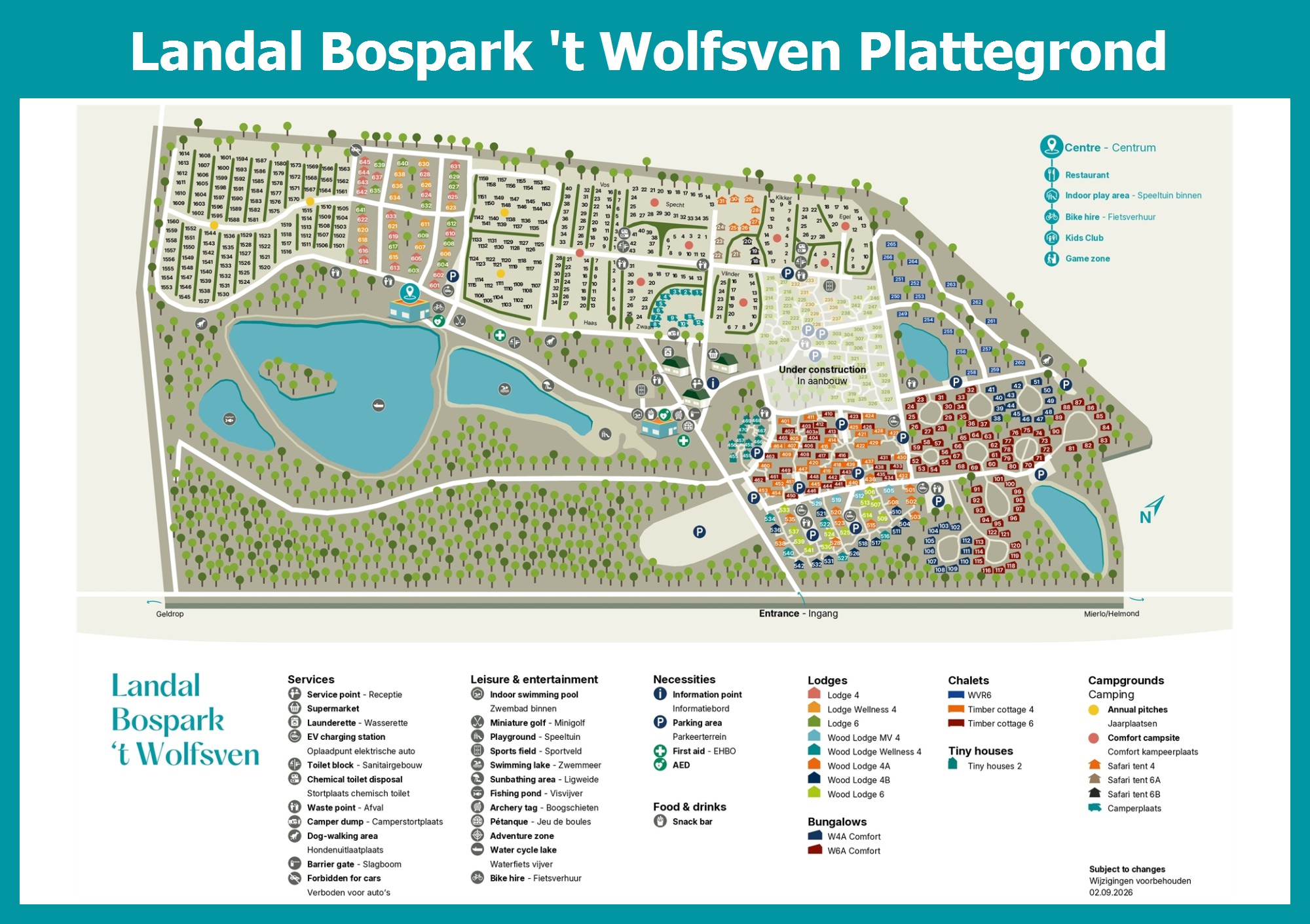 Plattegrond Landal Bospark 't Wolfsven