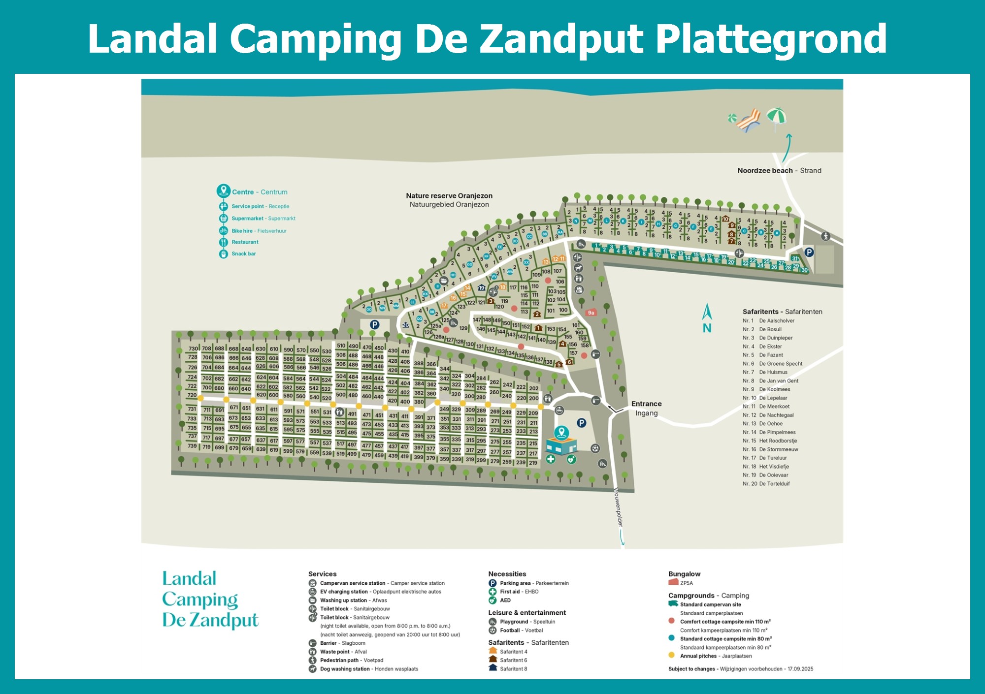 Plattegrond Landal Camping De Zandput