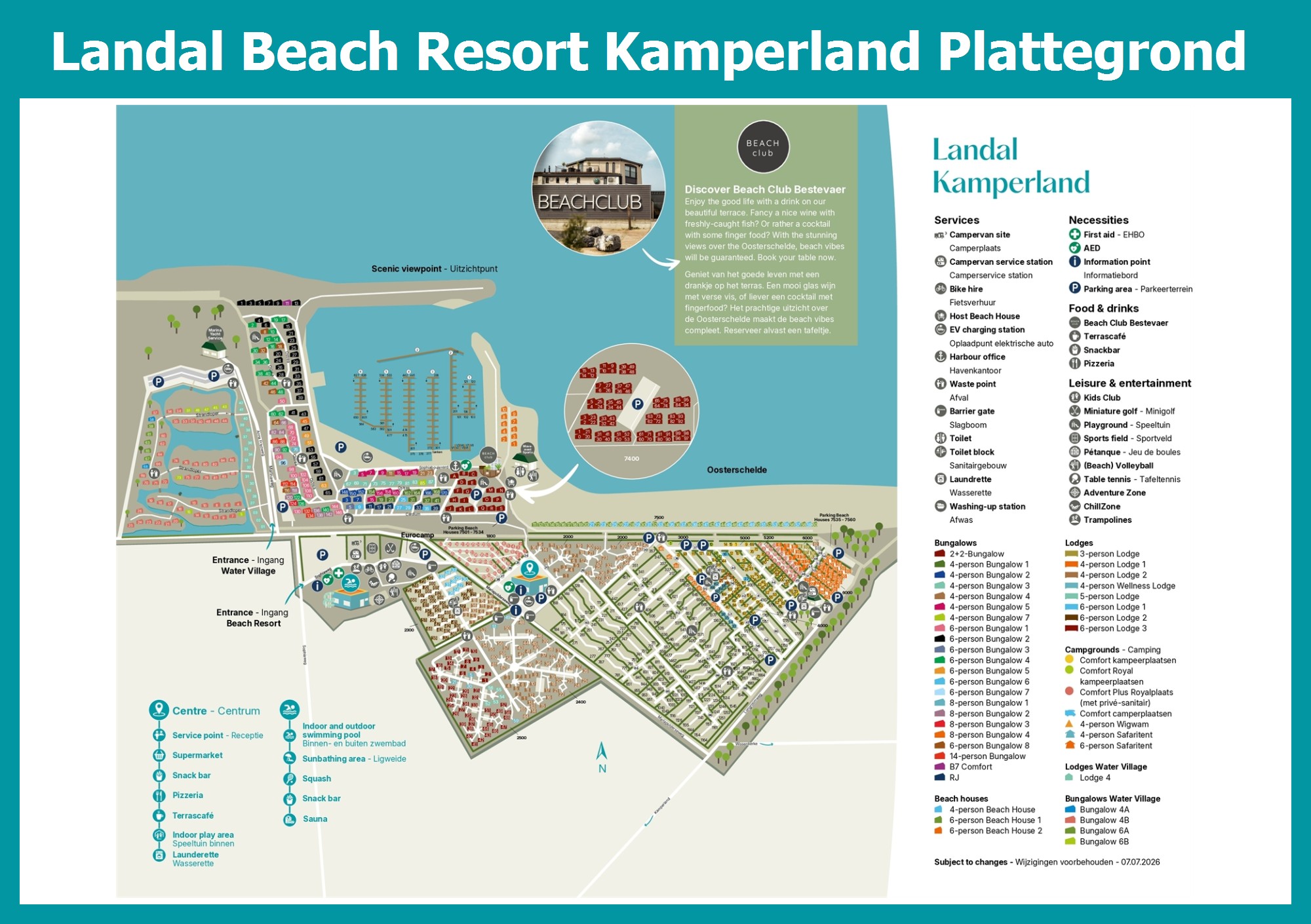 Plattegrond Landal Beach Resort Kamperland
