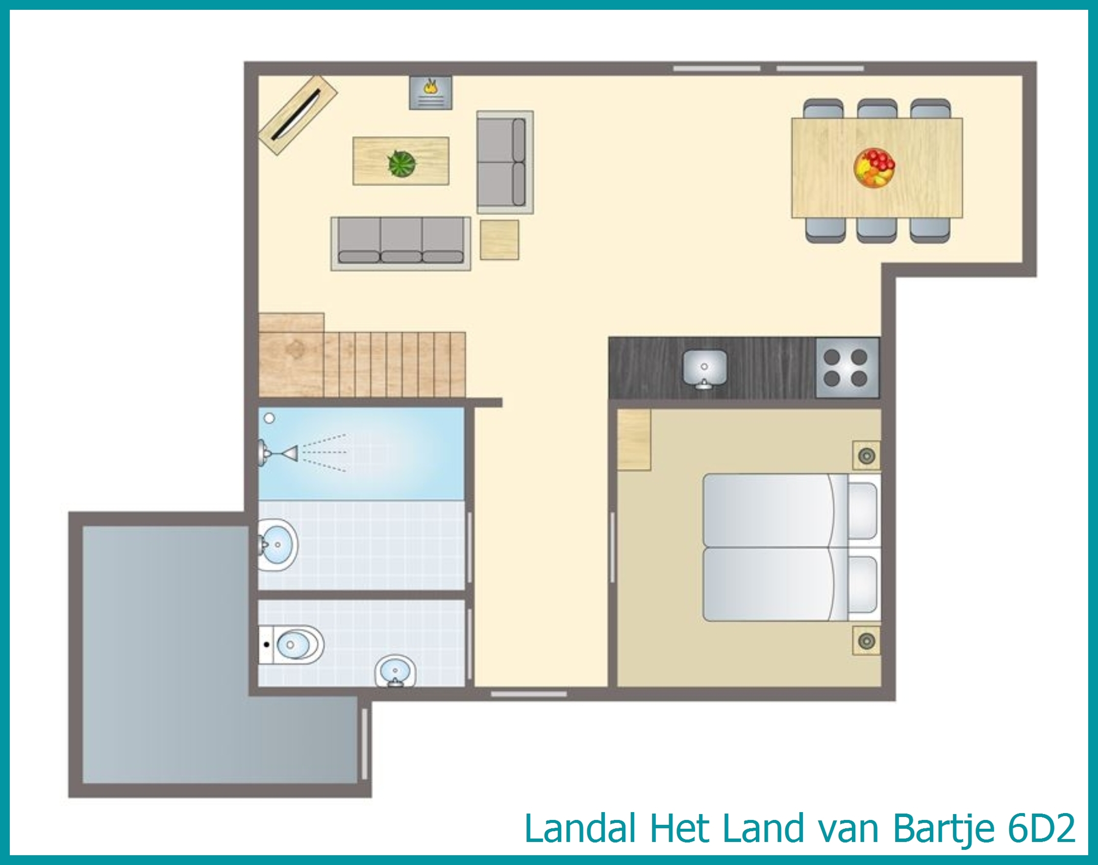 6-persoons landhuis 6D2 in Het Land van Bartje
