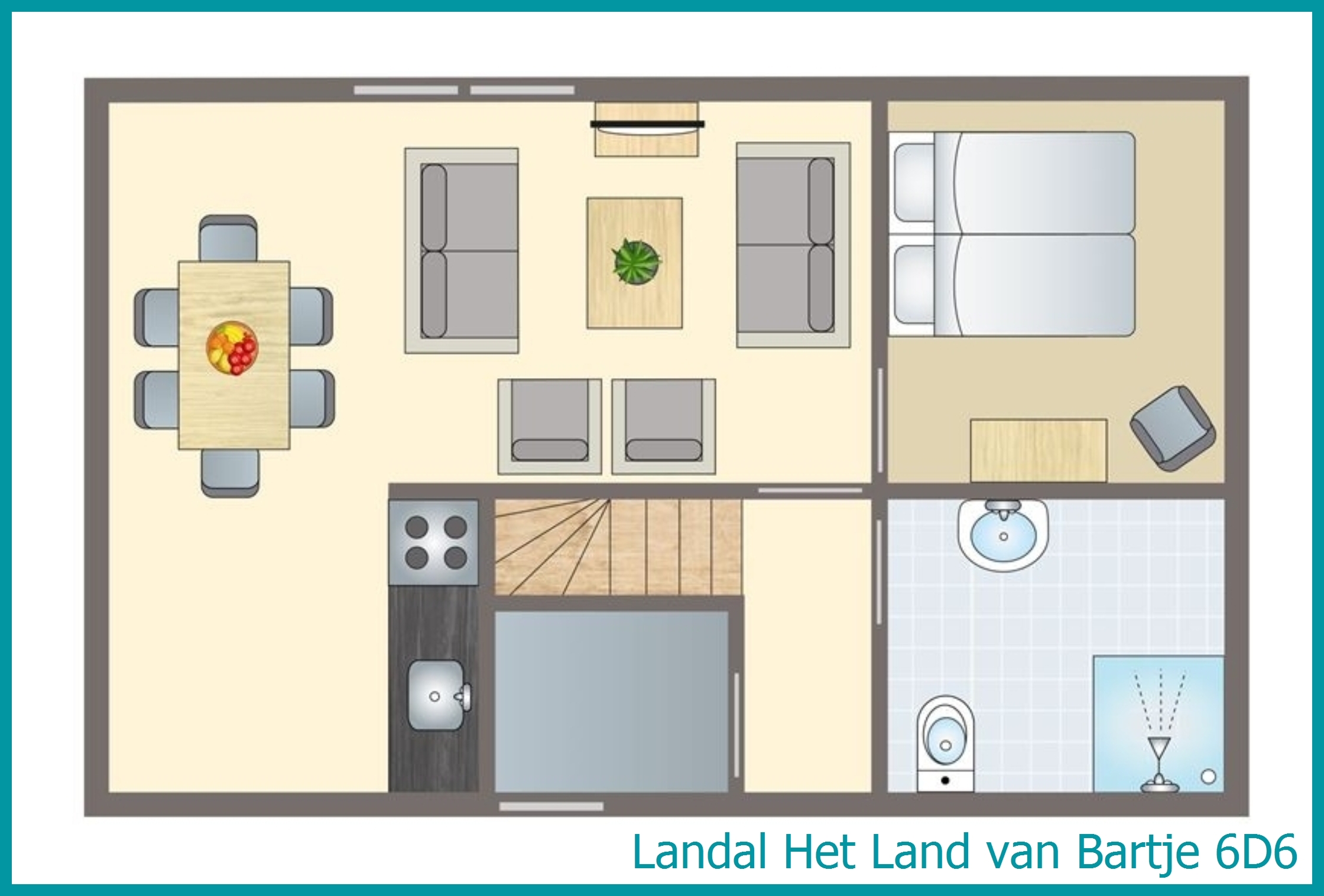 6-persoons hoevewoning 6D6 in Het Land van Bartje