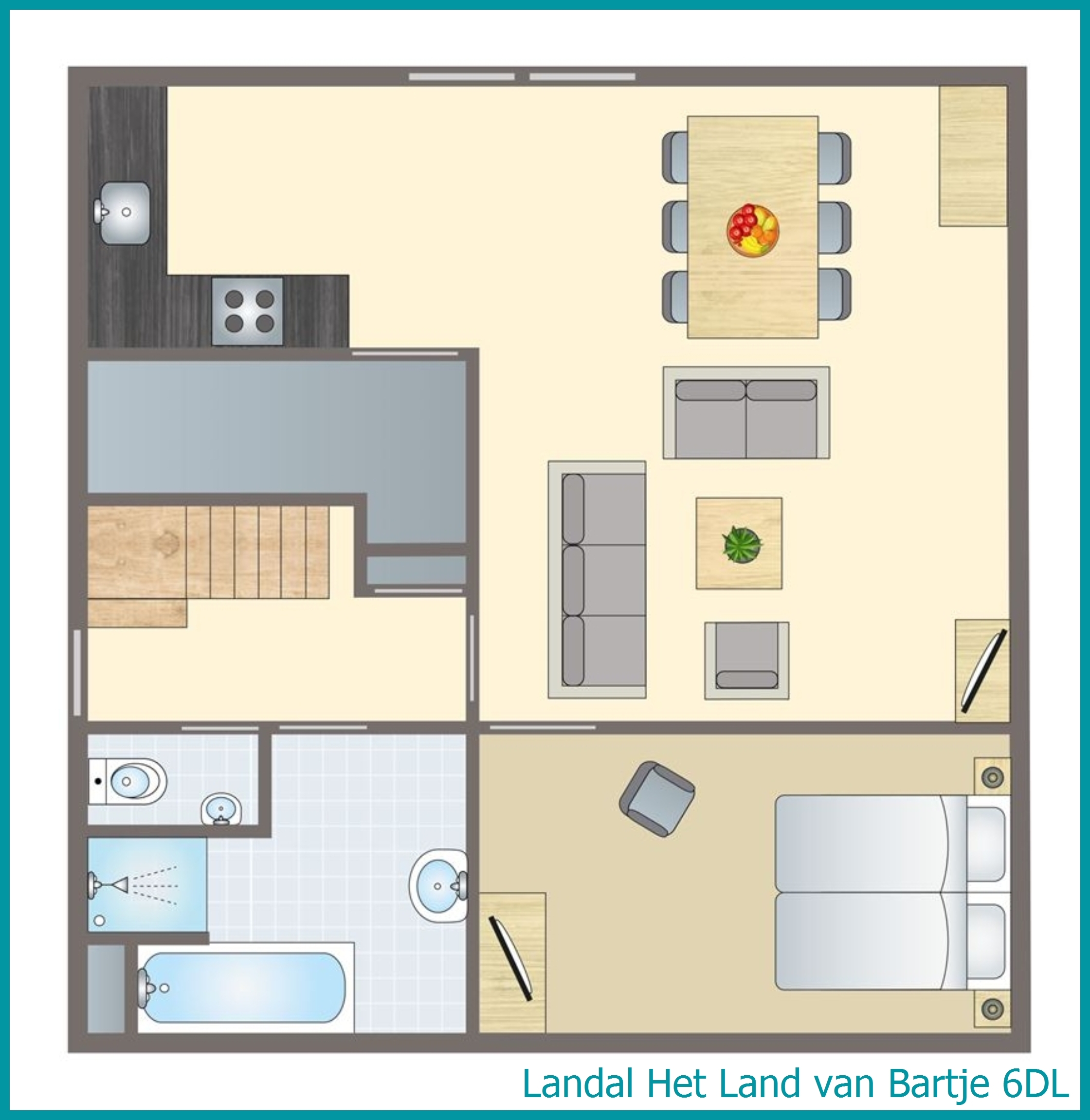 6-persoons hoevewoning 6DL in Het Land van Bartje