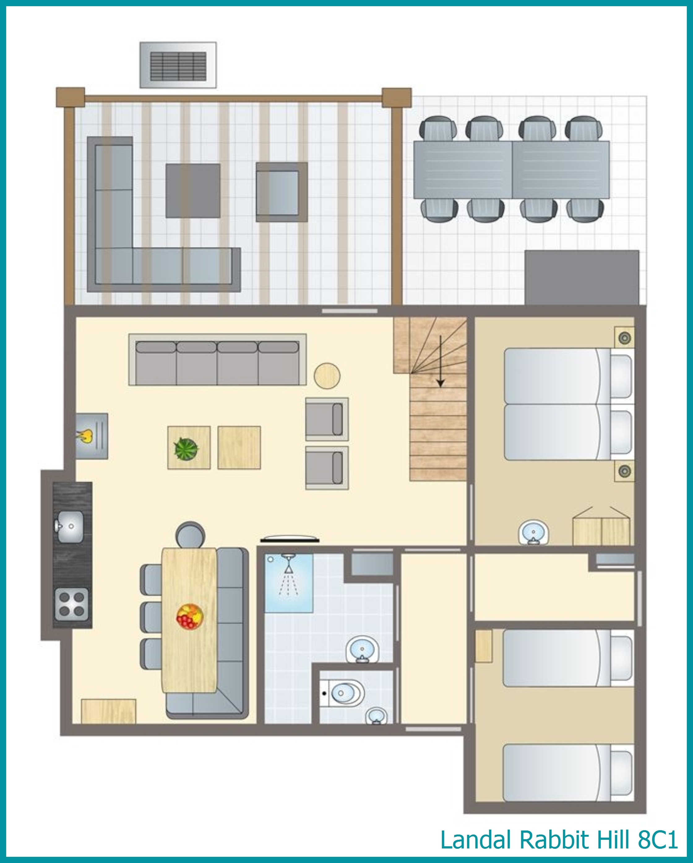 8-persoons bungalow 8C1 in Rabbit Hill