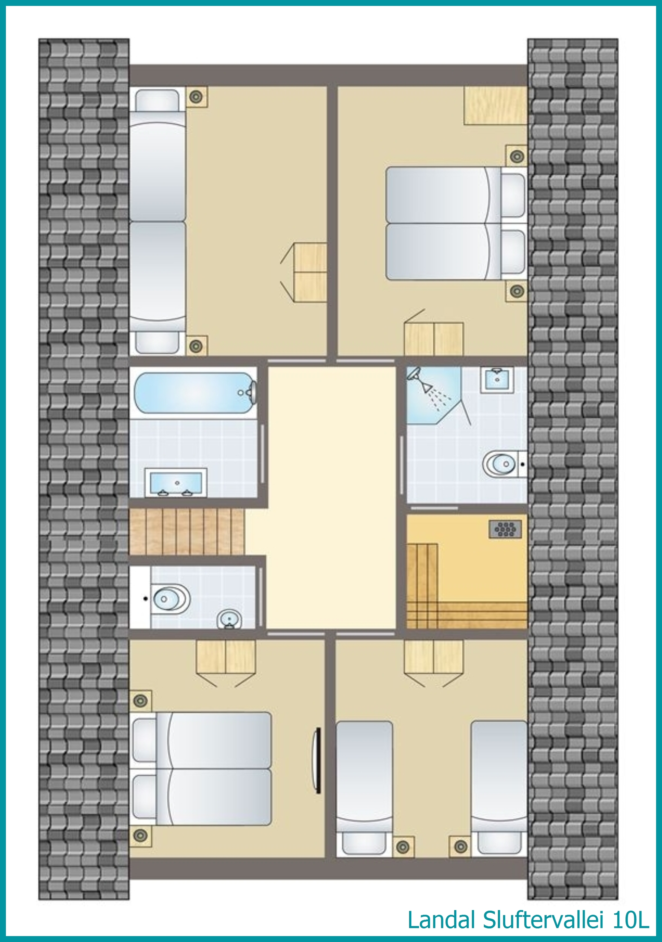 bungalow 10 personnes 10L à Sluftervallei