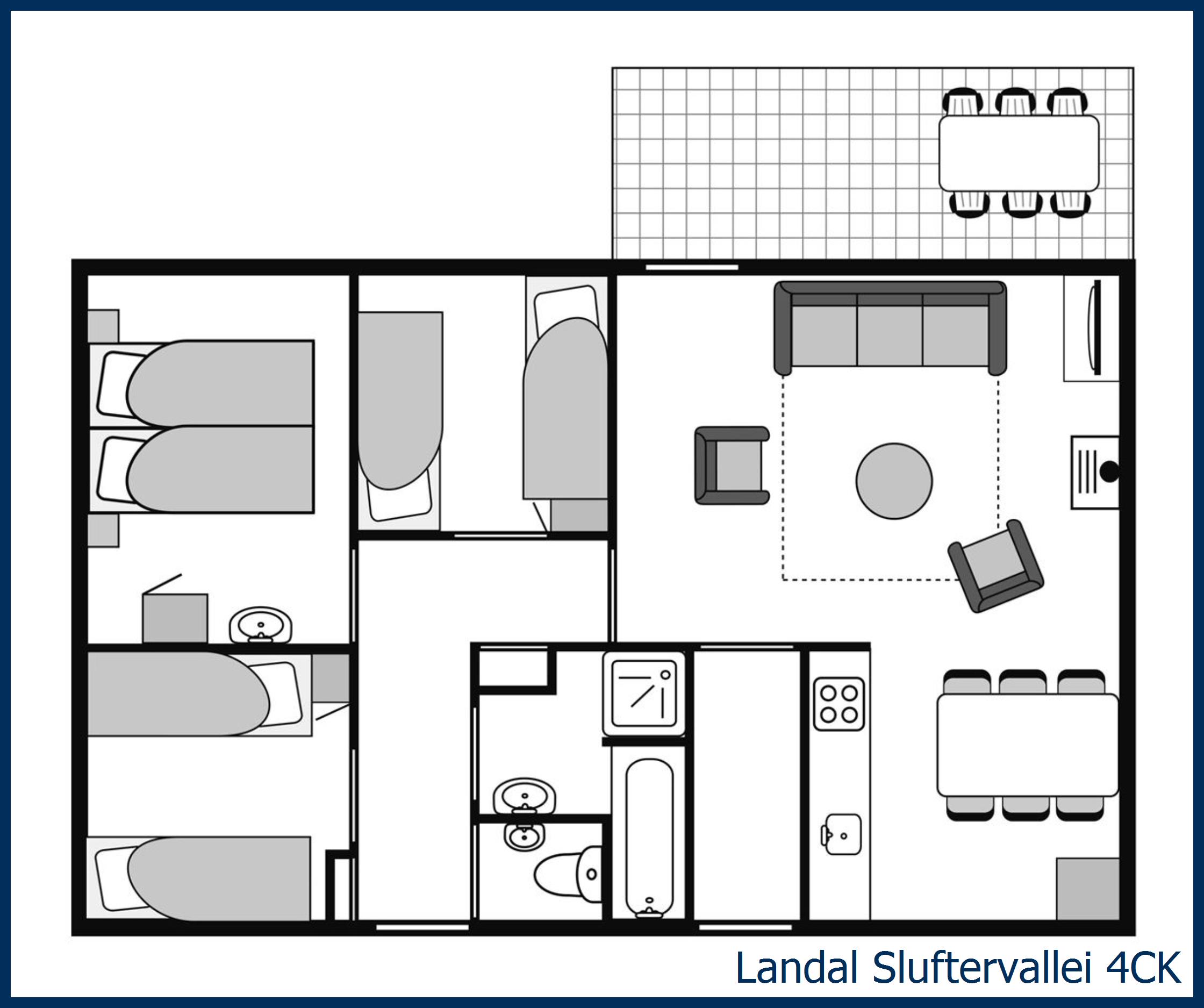Bungalow 4CK à Sluftervallei