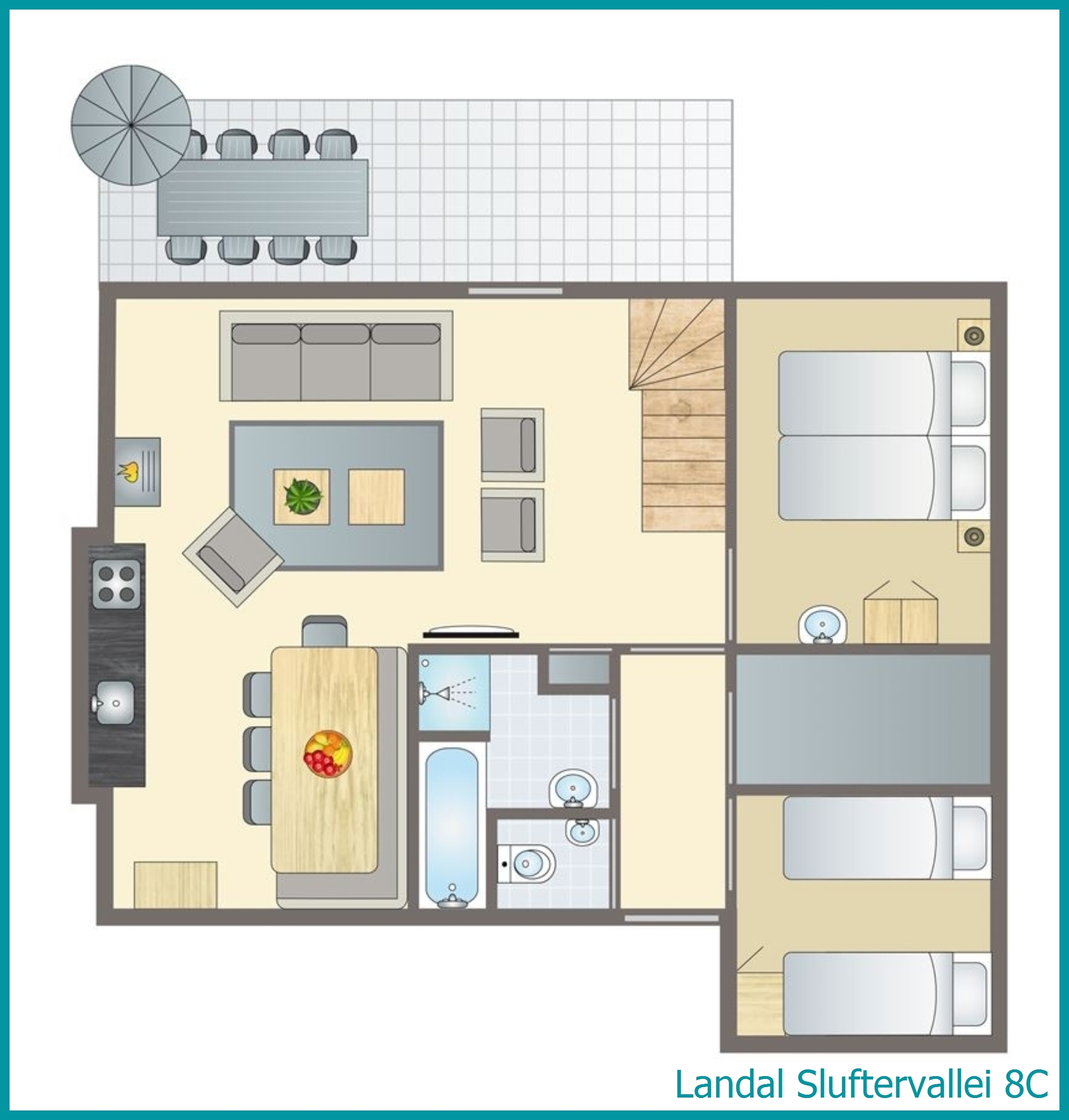bungalow 8 personnes 8C à Sluftervallei