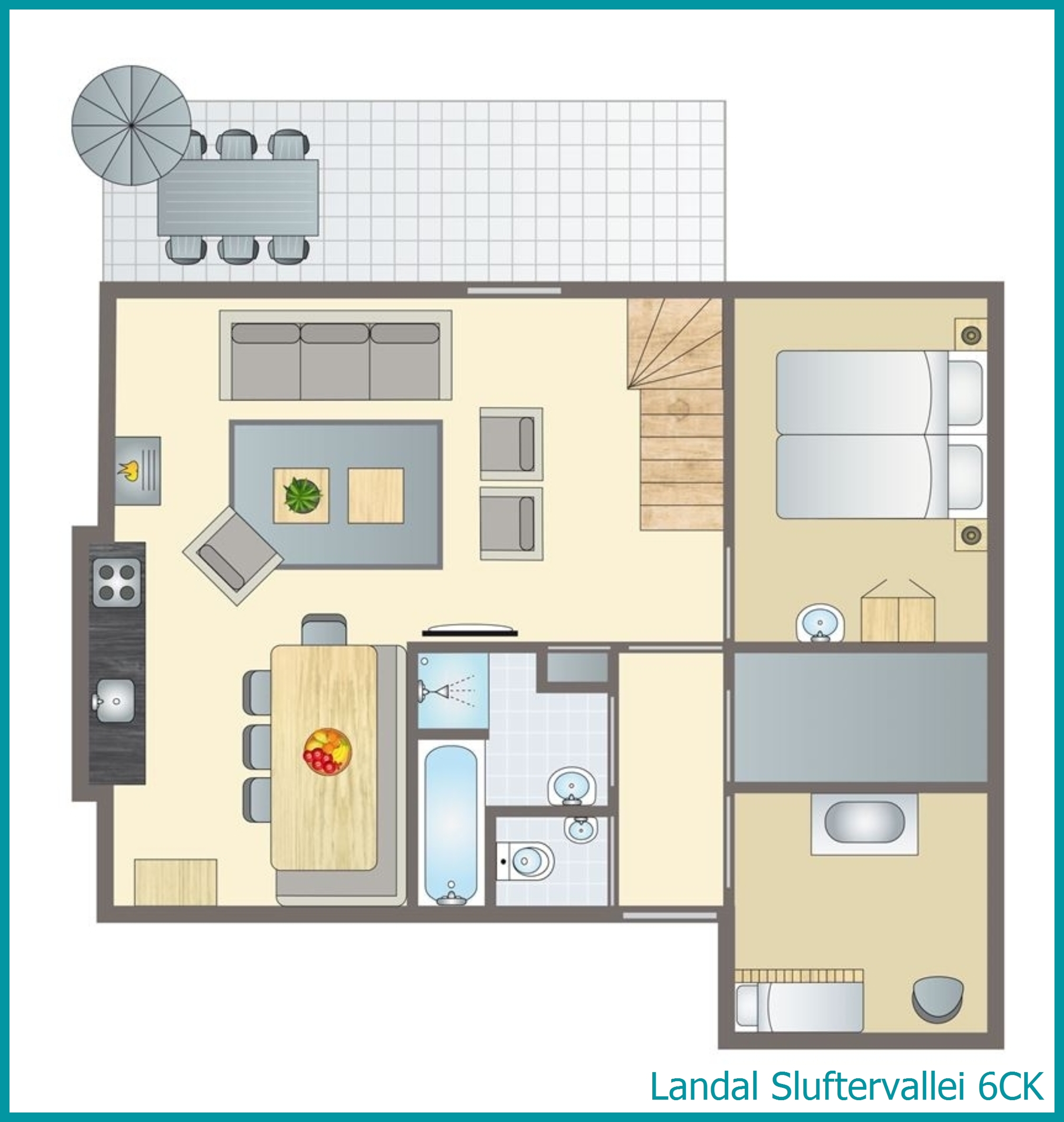6-persoons kinderbungalow 6CK in Sluftervallei