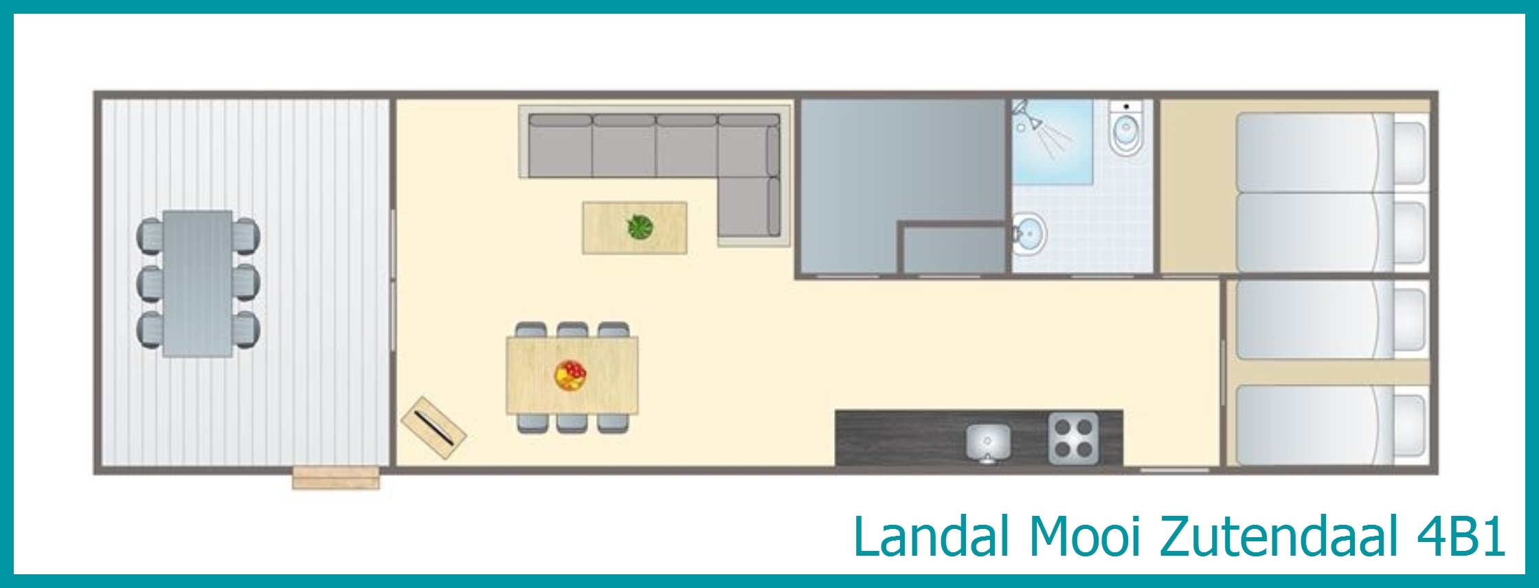 chalet 4 personnes 4B1 à Mooi Zutendaal