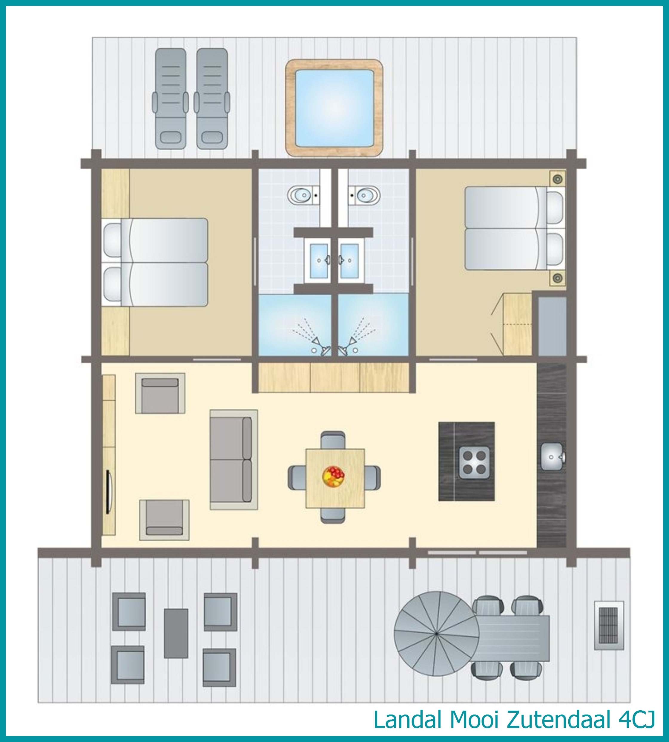 villa 4 personnes 4CJ à Mooi Zutendaal
