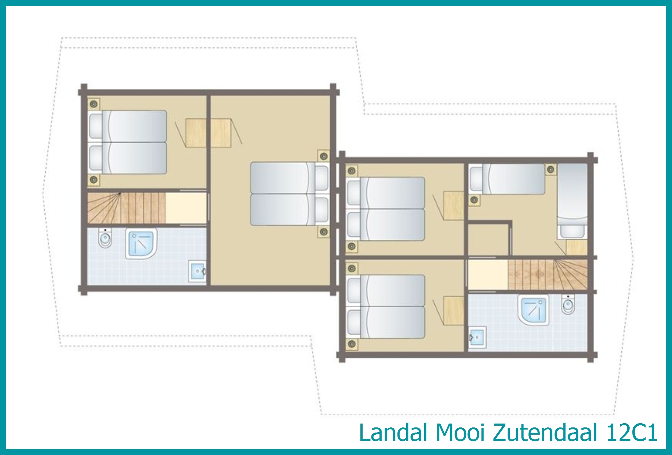 12-persoons bungalow 12C1 in Mooi Zutendaal