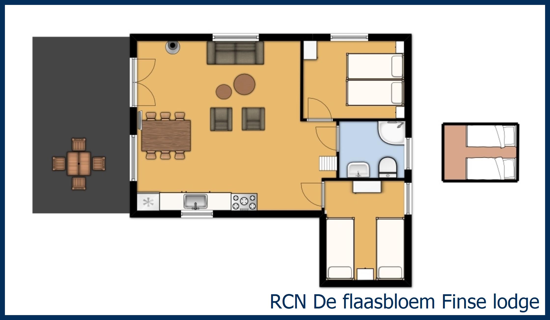 Cabane en bois Finse lodge à De Flaasbloem