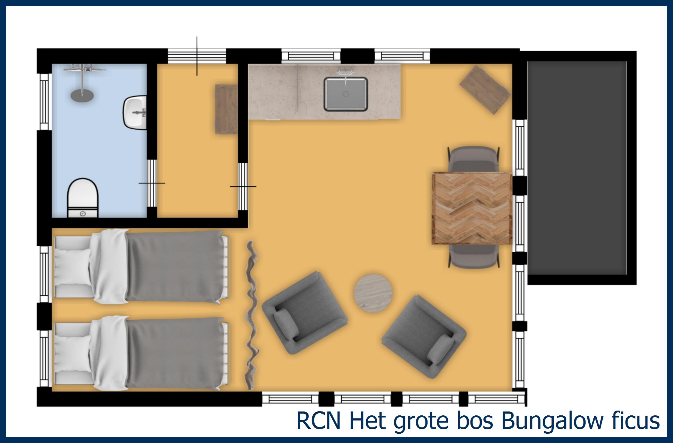 Bungalow ficus in Het Grote Bos