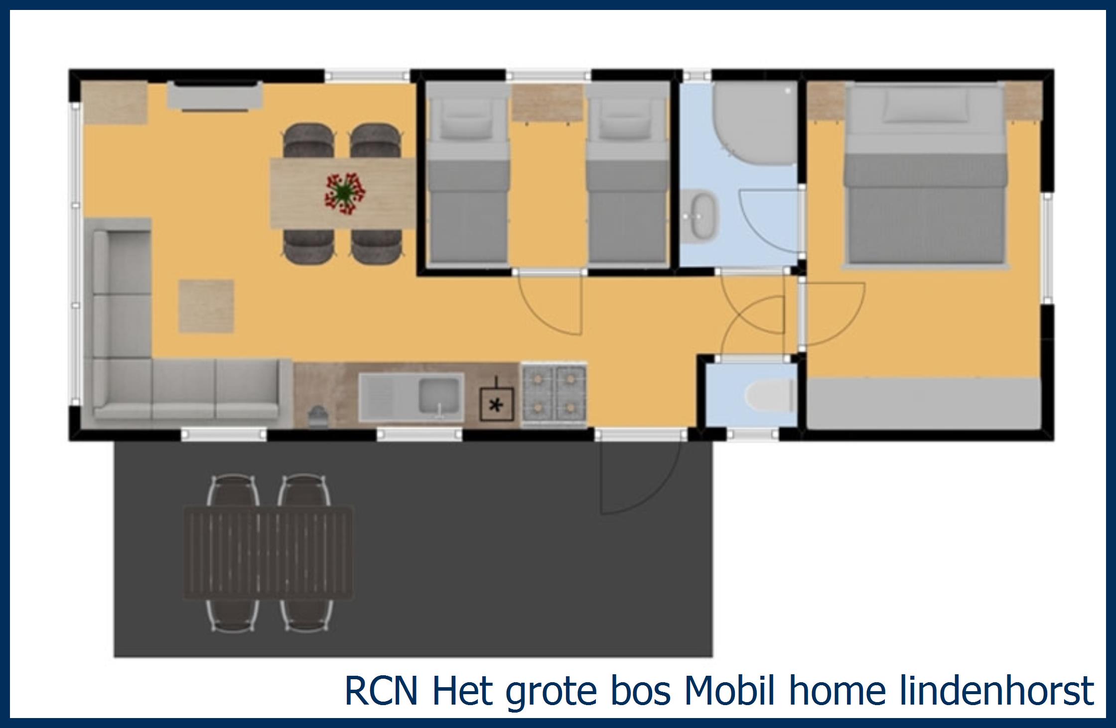 Stacaravan Mobil home lindenhorst in Het Grote Bos