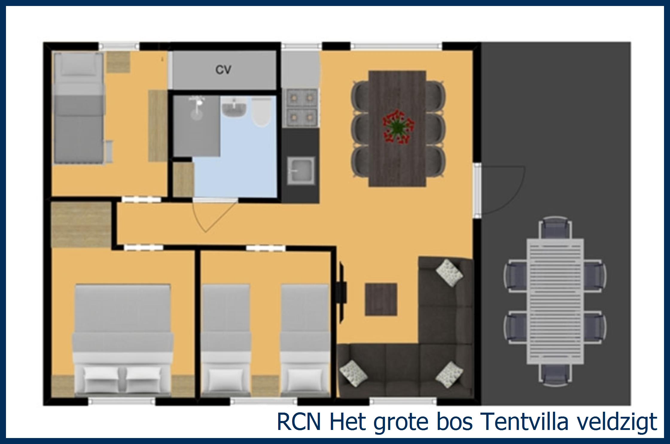 Bungalow Tentvilla Veldzigt in Het Grote Bos