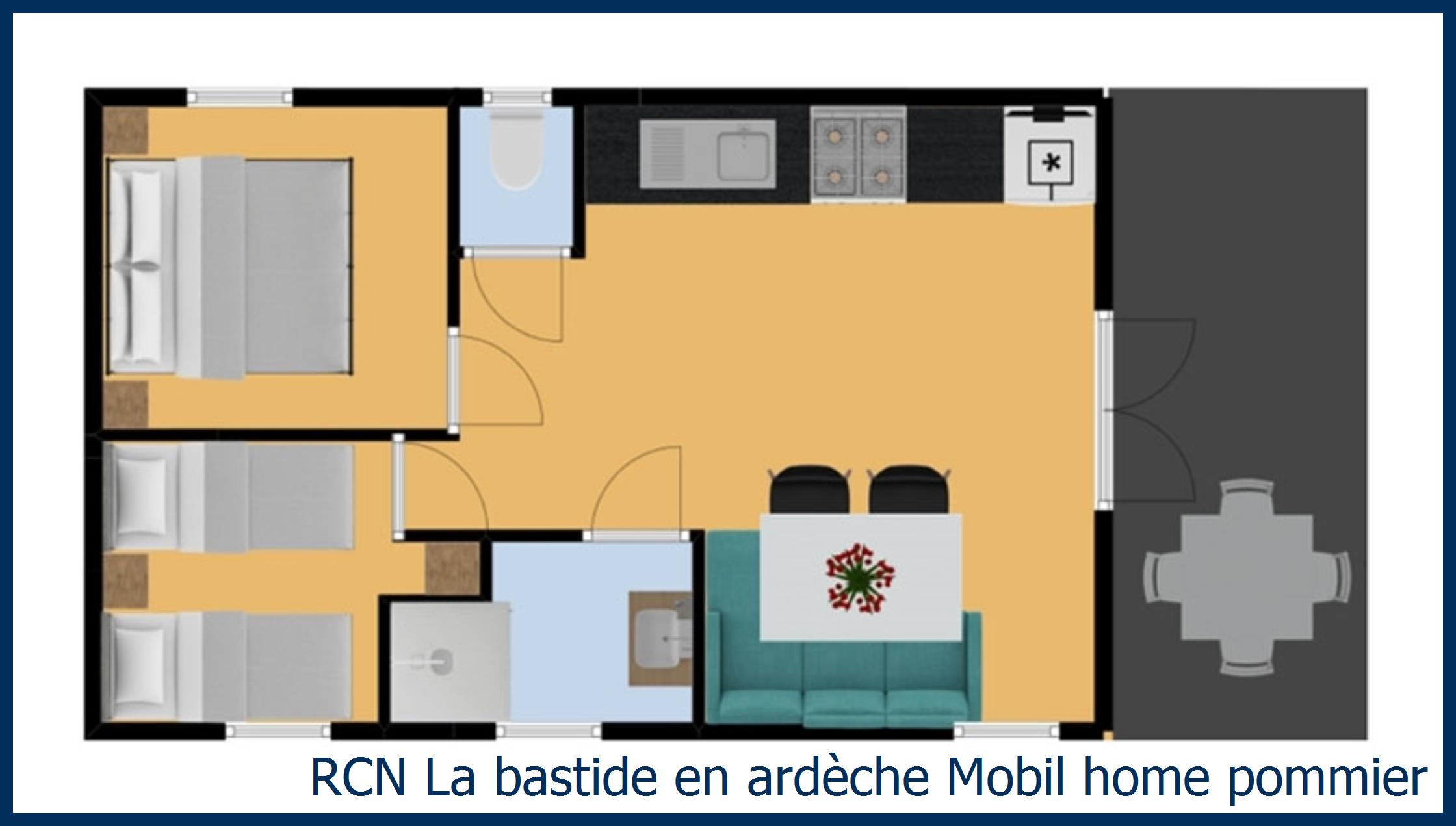 Stacaravan Mobil home Pommier in La Bastide en Ardèche