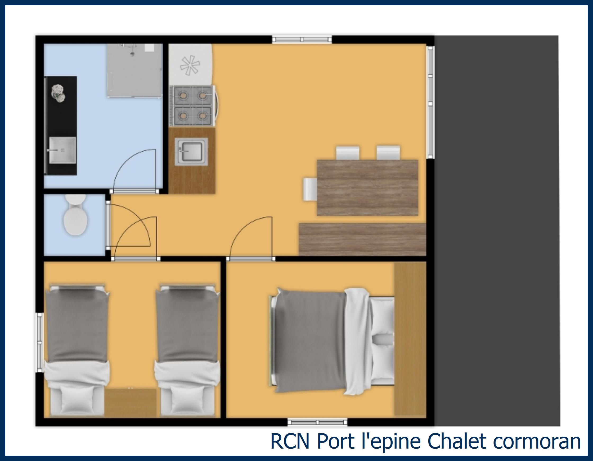 Blokhut cormoran in Port l'Epine