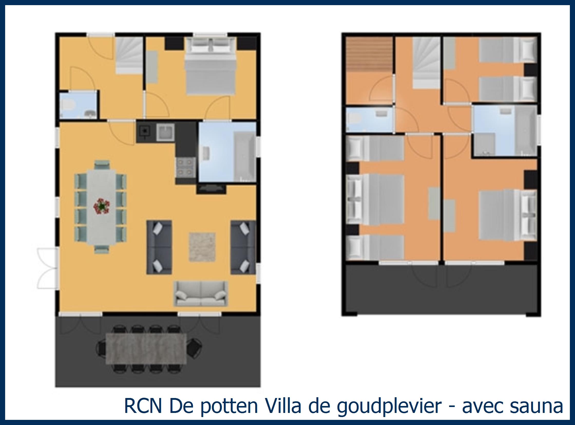 Cottage Villa de Goudplevier - avec sauna à De Potten
