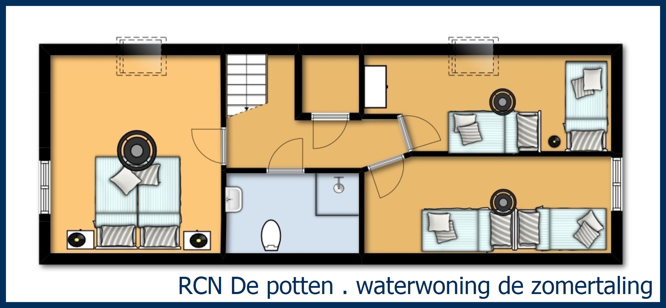 Watervilla . waterwoning de zomertaling in De Potten