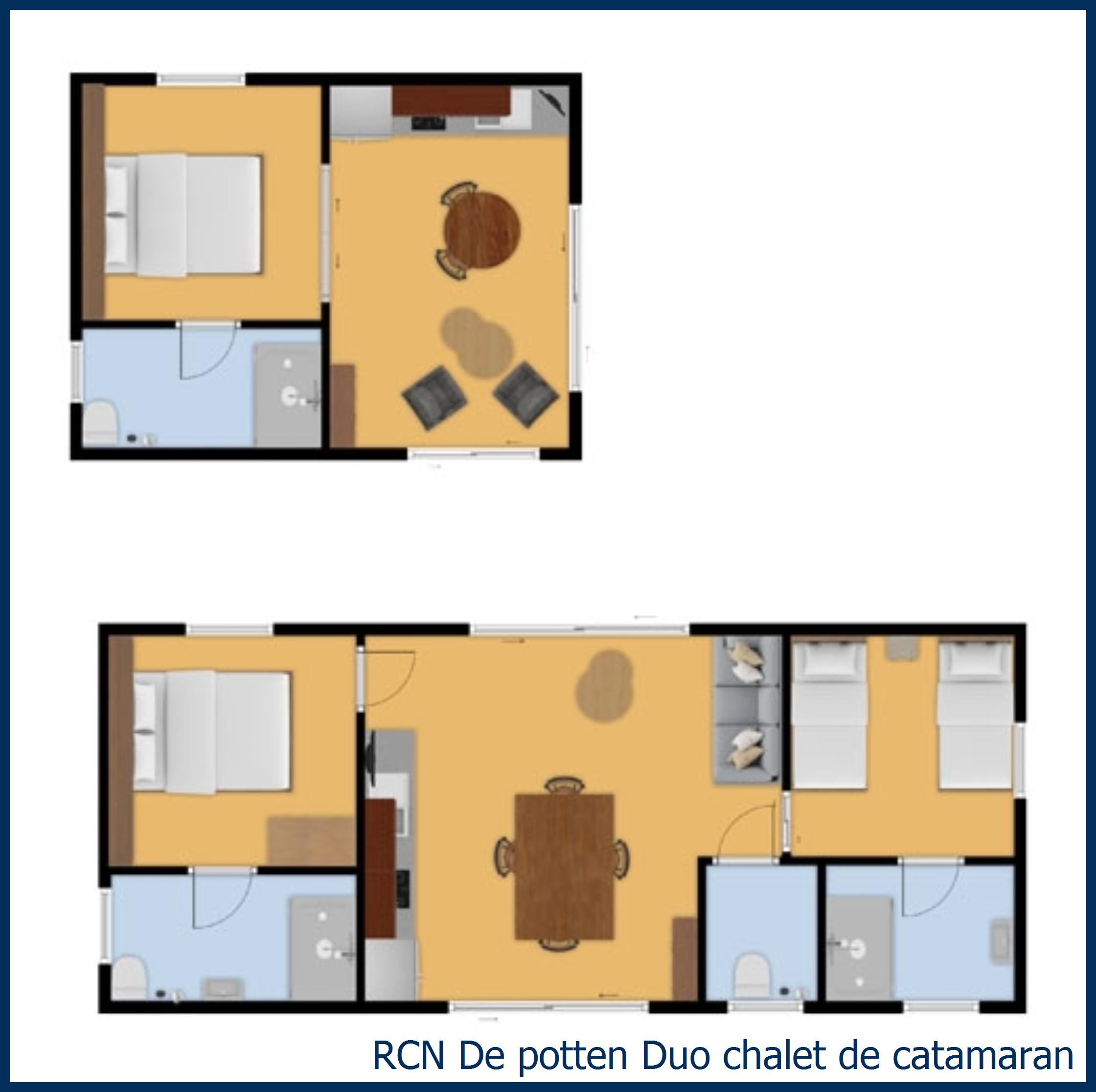 Blokhut Duo  de catamaran in De Potten