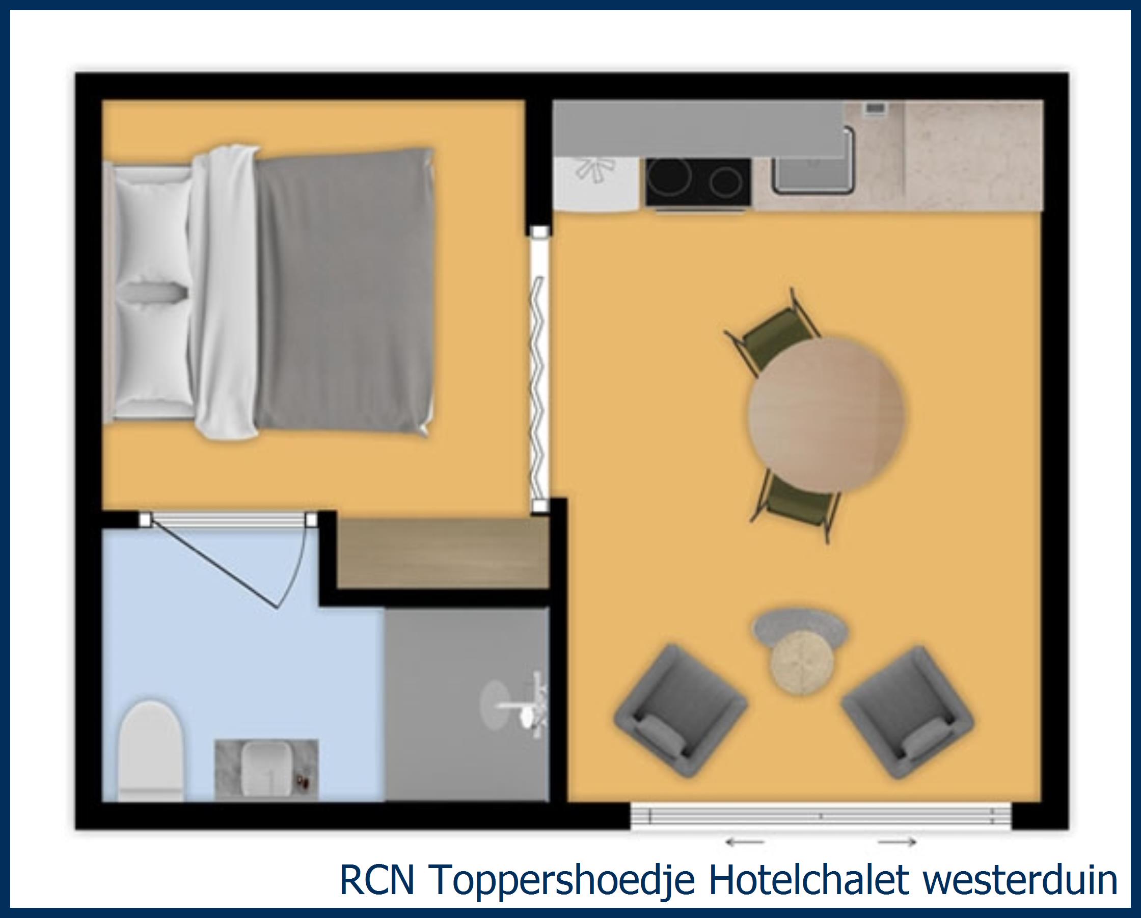 Blokhut Hotel westerduin in Toppershoedje