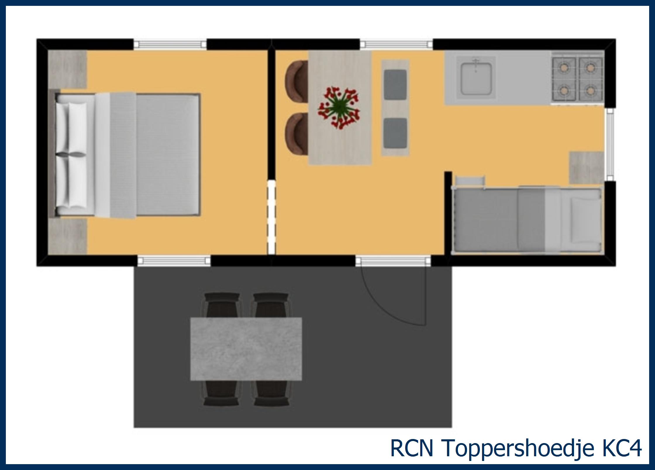 Kampeerchalet de albatros plus KC4+ in Toppershoedje