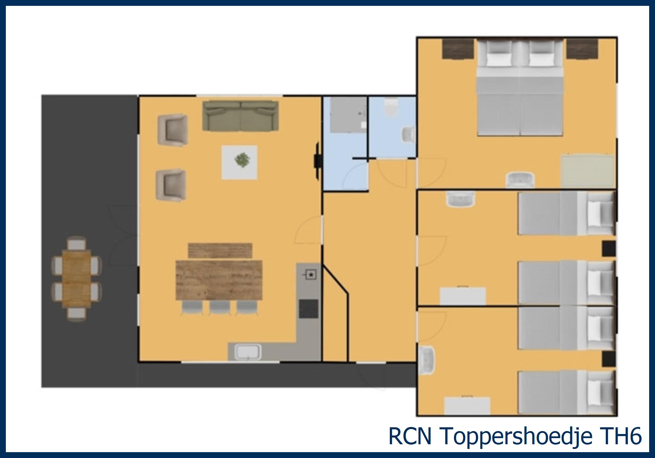 Bungalow brouwersdam TH6 in Toppershoedje