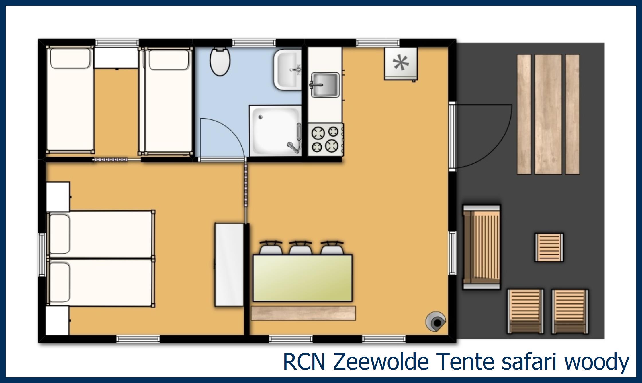 Tente safari lodge Laurier Tente safari woody à Zeewolde