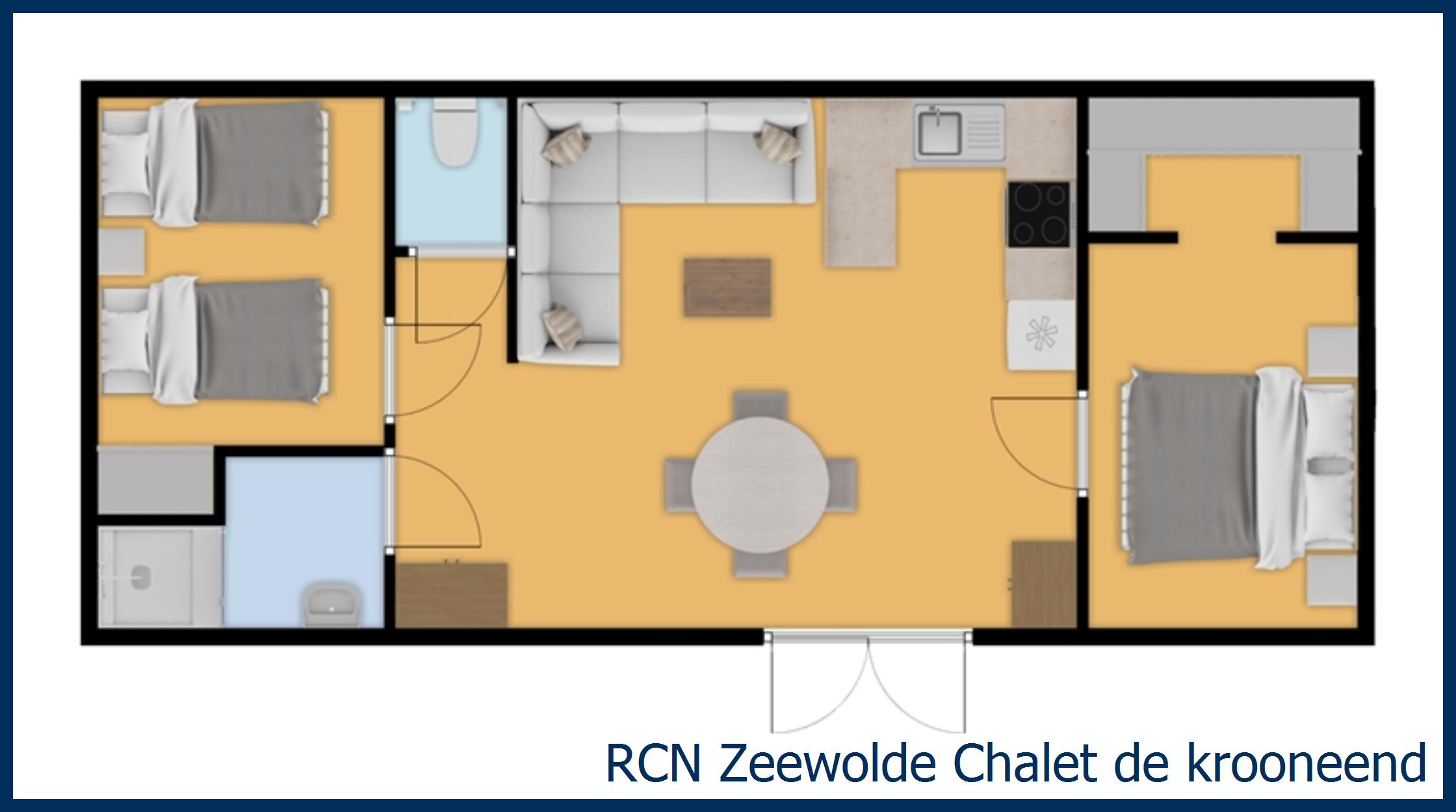 Blokhut de krooneend in Zeewolde