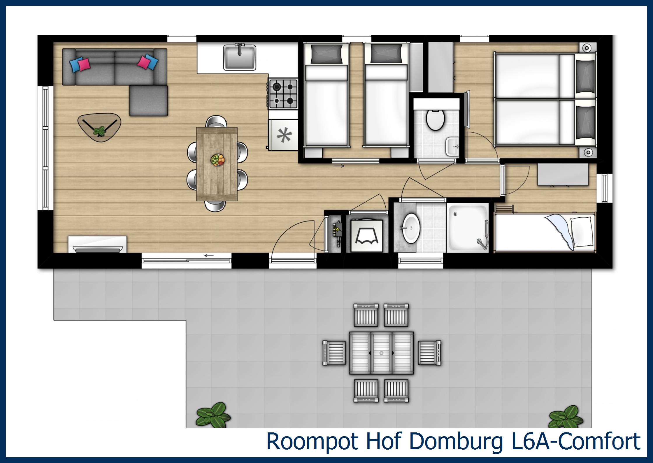 Lodge L6A-Comfort à Hof Domburg