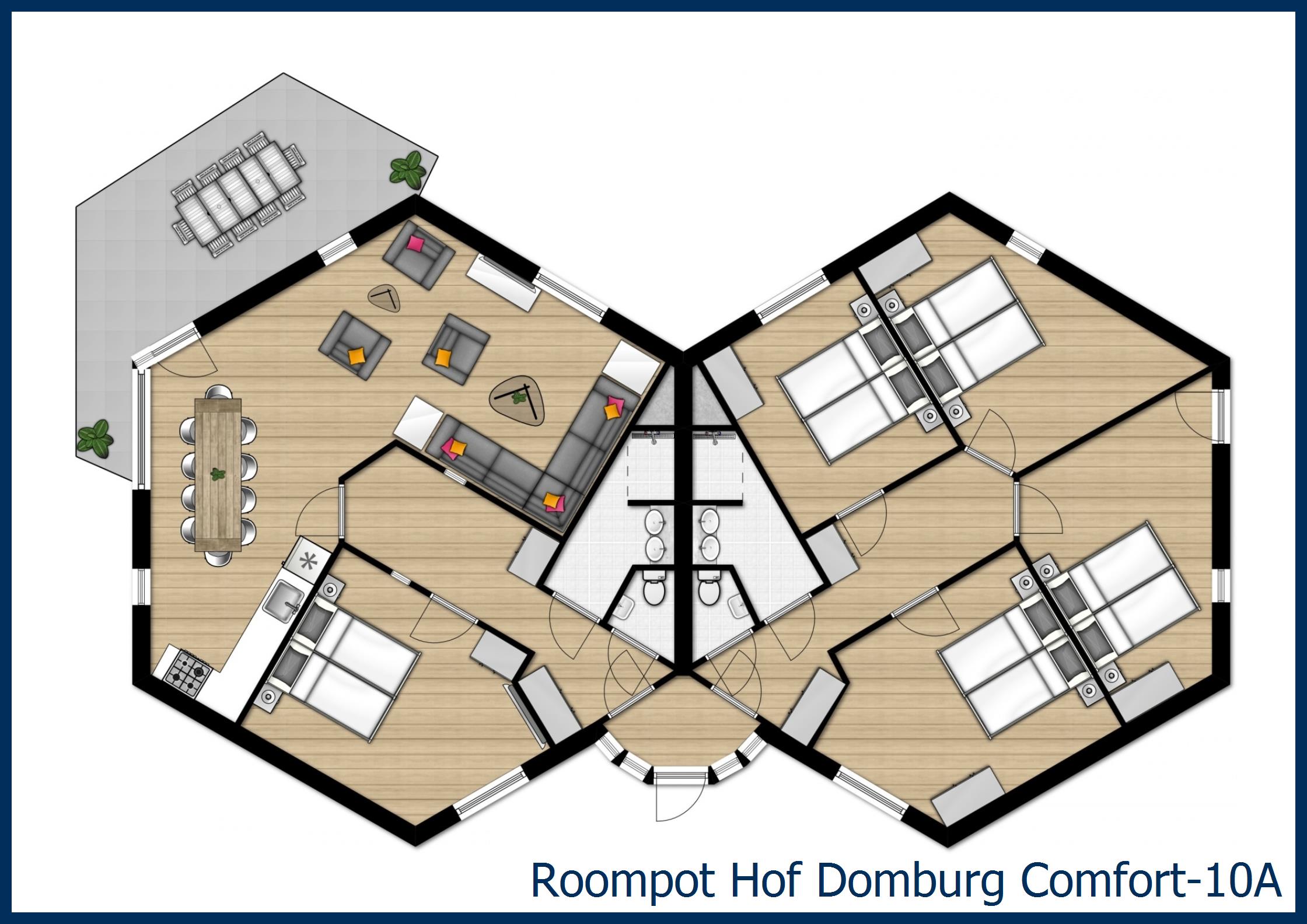 Bungalow Comfort-10A in Hof Domburg
