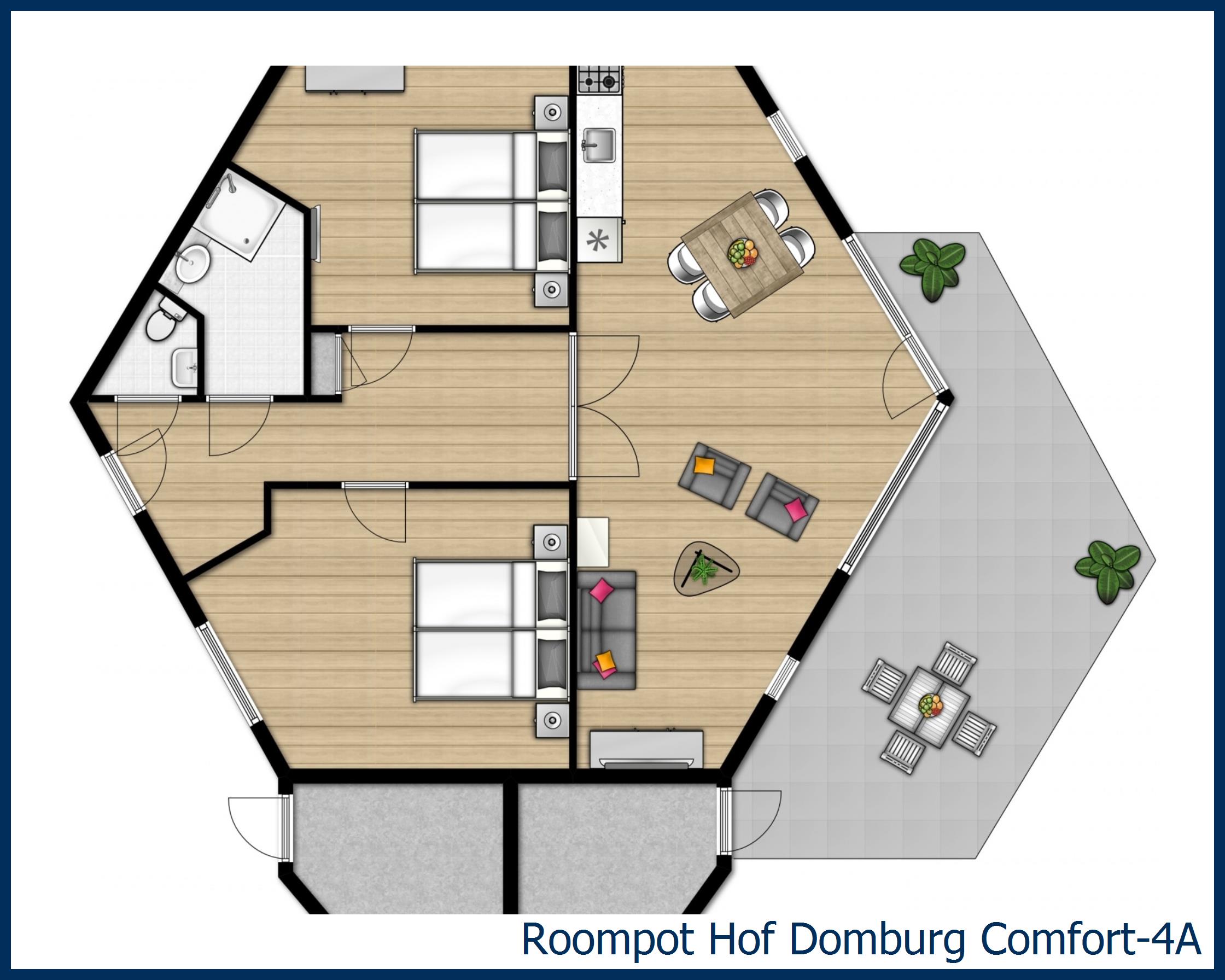 Bungalow Comfort-4A in Hof Domburg