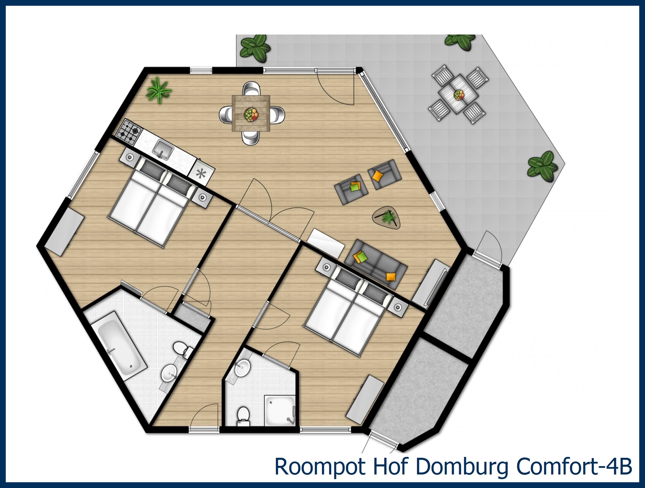Bungalow Comfort-4B in Hof Domburg