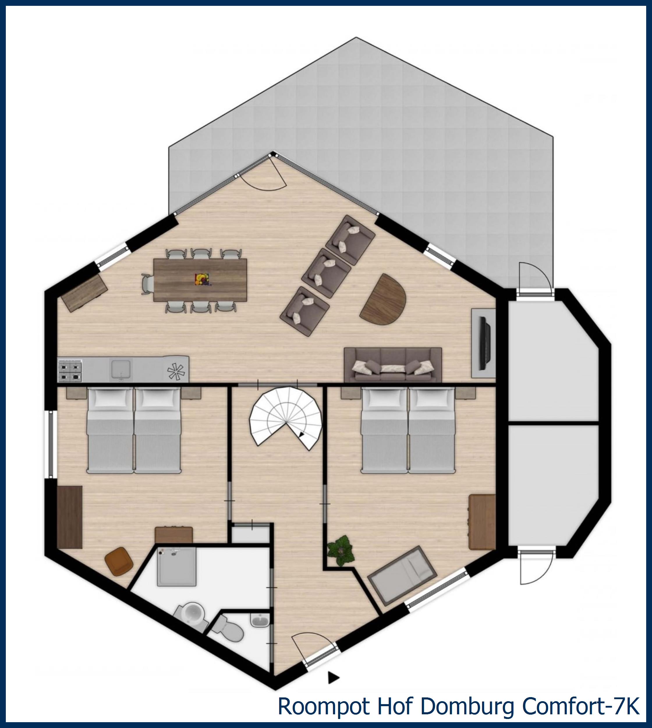 Bungalow Comfort-7K in Hof Domburg