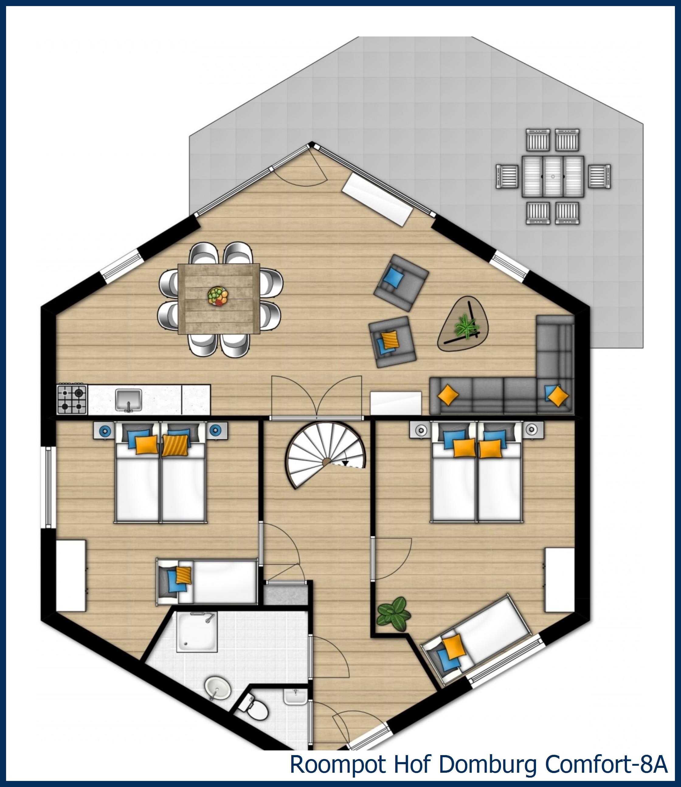 Bungalow Comfort-8A in Hof Domburg