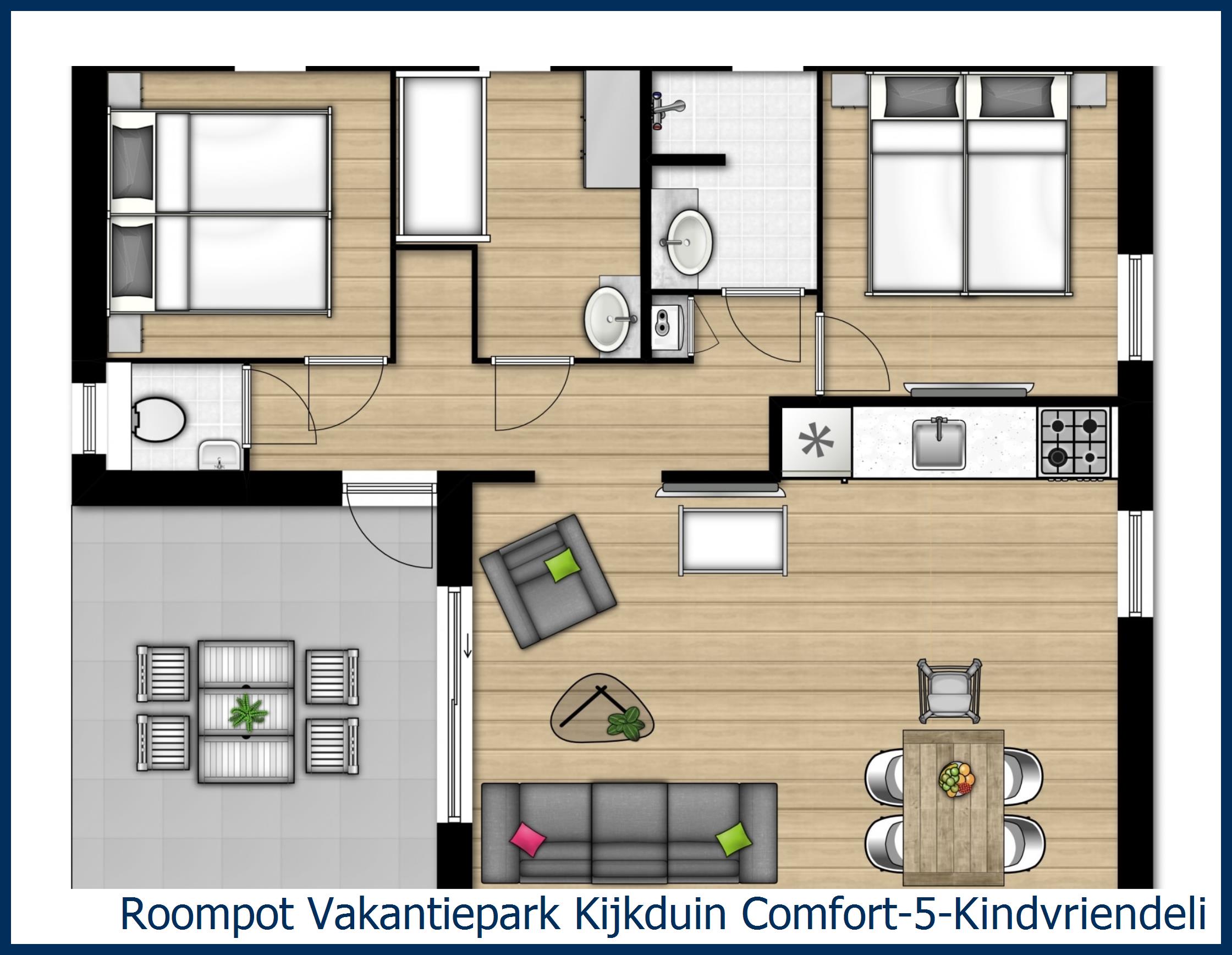 Chalet Comfort-5-Kindvriendelijk à Kijkduin