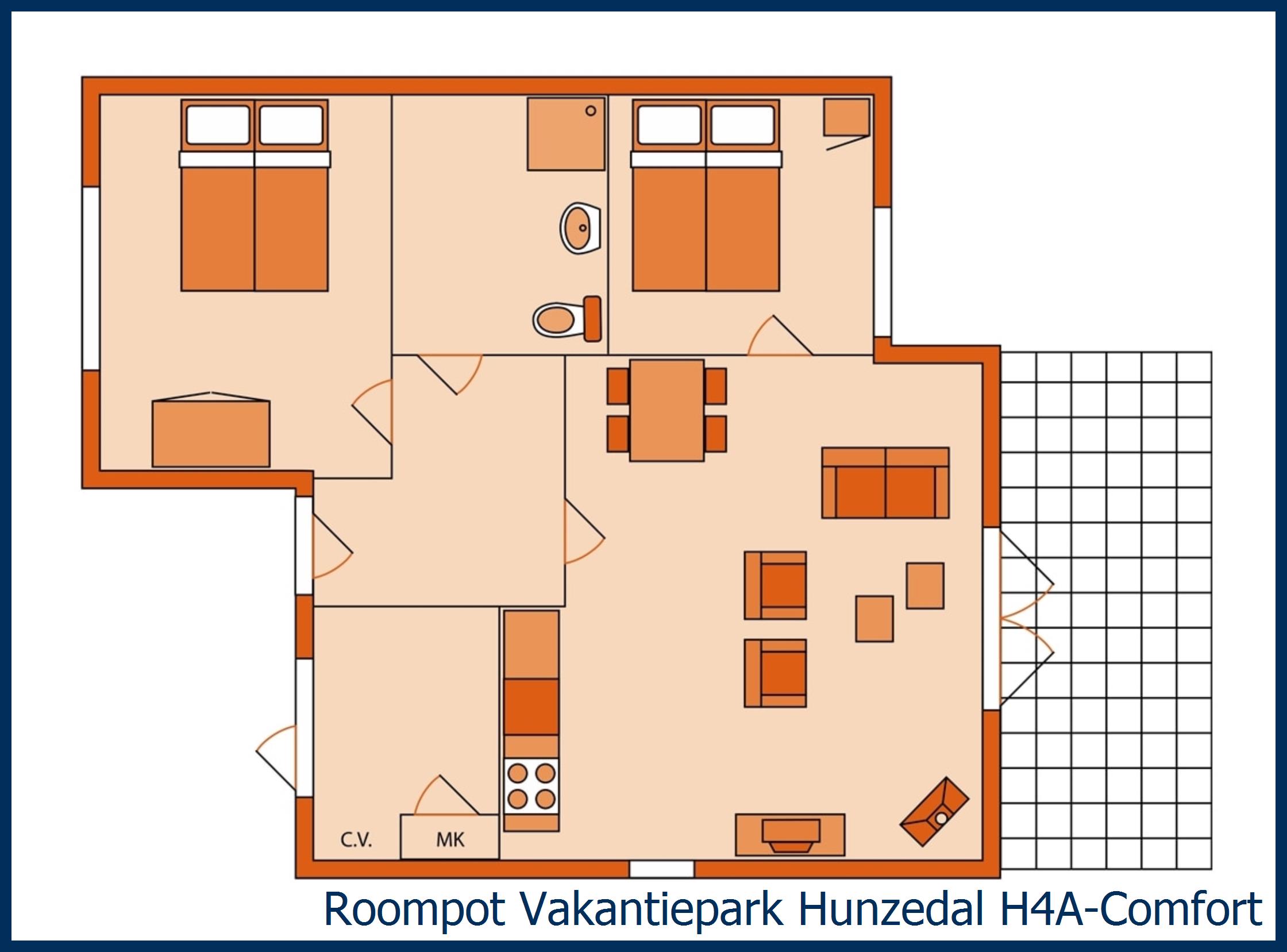 Bungalow H4A-Comfort à Hunzedal