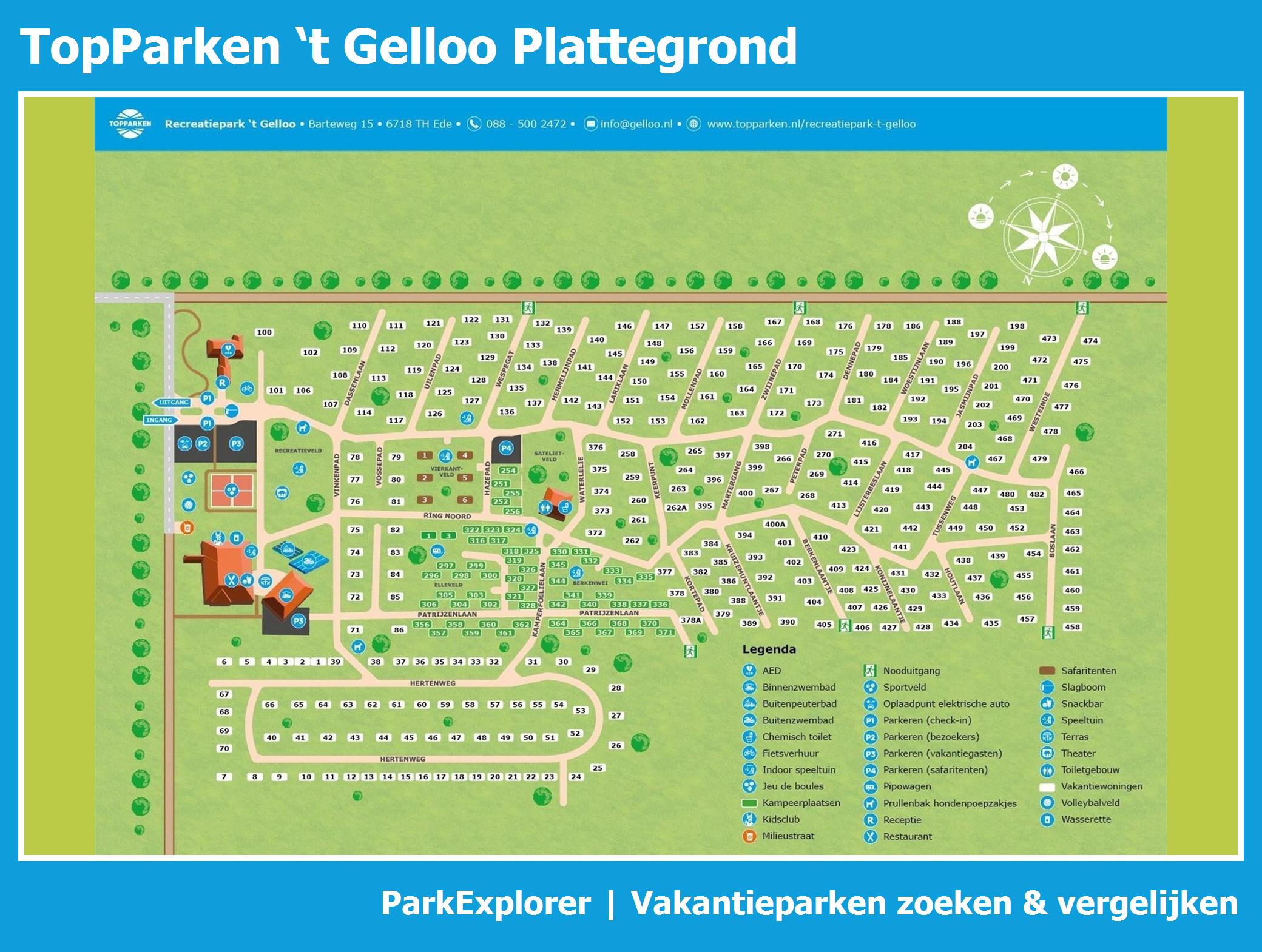 Plattegrond TopParken ‘t Gelloo